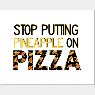 Funny Pizza Lover - No Pineapple Posters and Art